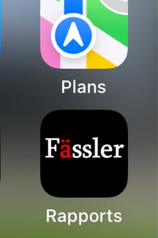Die Rapport-App auf dem Startbildschirm eines Telefons installiert